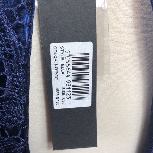 The London Company Dress Midi Navy Lace Evening 8 - Picture 5 of 11